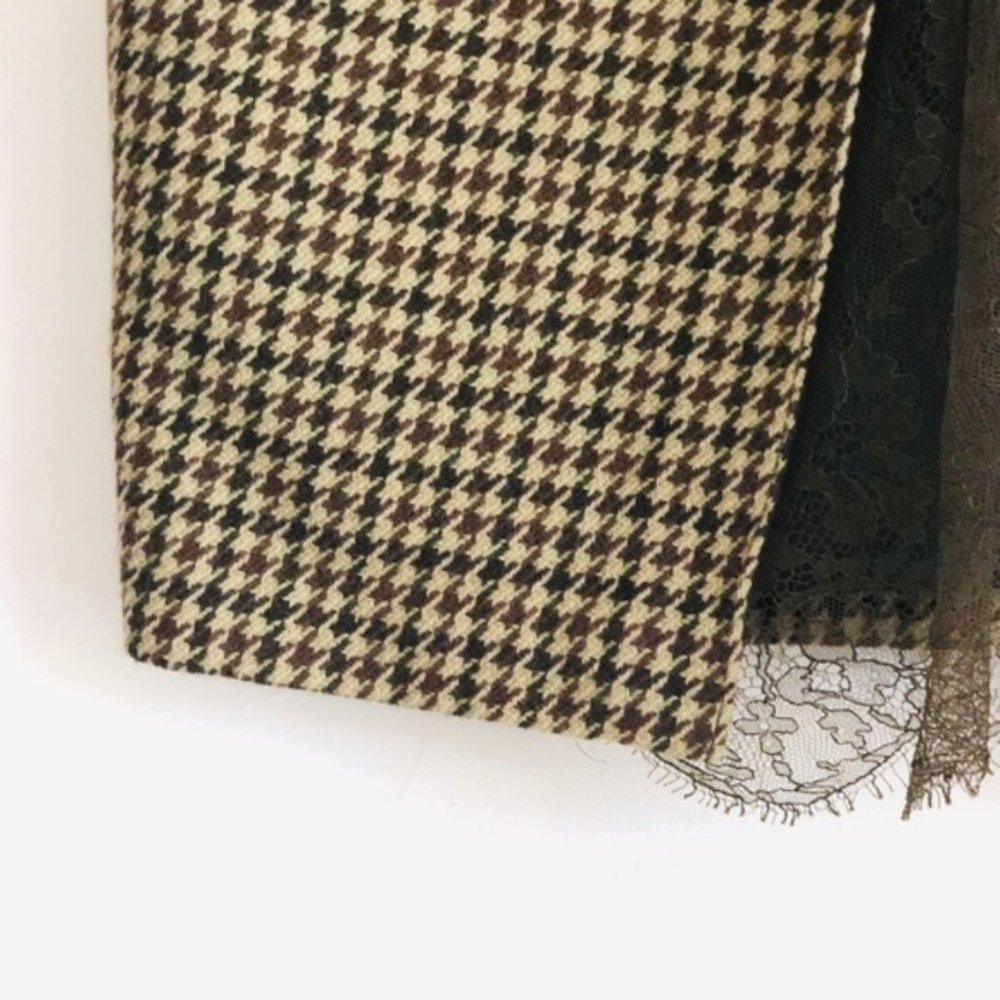 RED Valentino Houndstooth Wool Pencil Skirt S - Picture 5 of 8